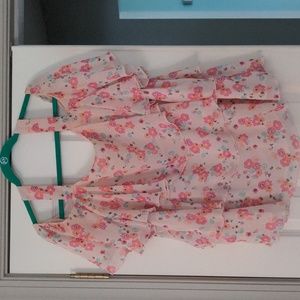 Lane Bryant 20 cold shoulder pink blouse